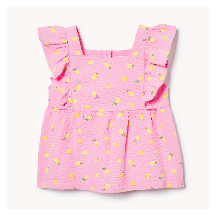 Toddler Girls' Woven Ruffle Top